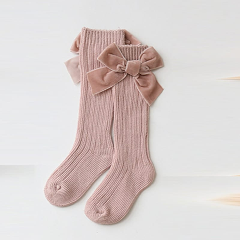 Bow Knot Socks - Light Pink