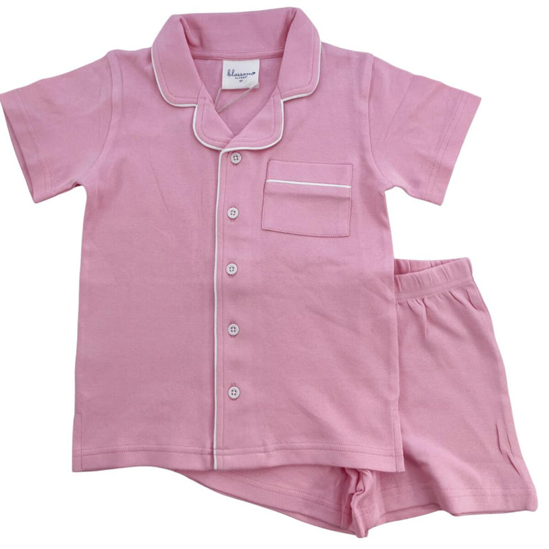 Button Up Pajama Set - Pink