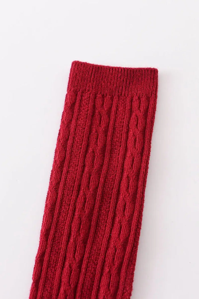 Mauve Knit Knee High Sock